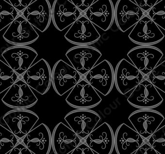 Round Crosses Grey On Black